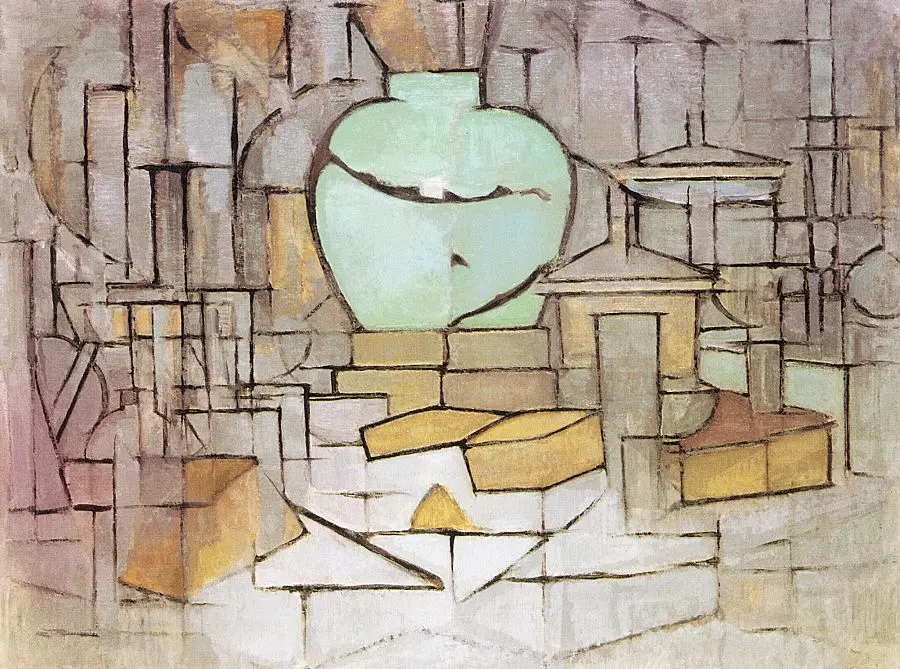 Editor's Pick for Minimalist Harmony: Piet Mondrian - Still Life with Gingerpot II